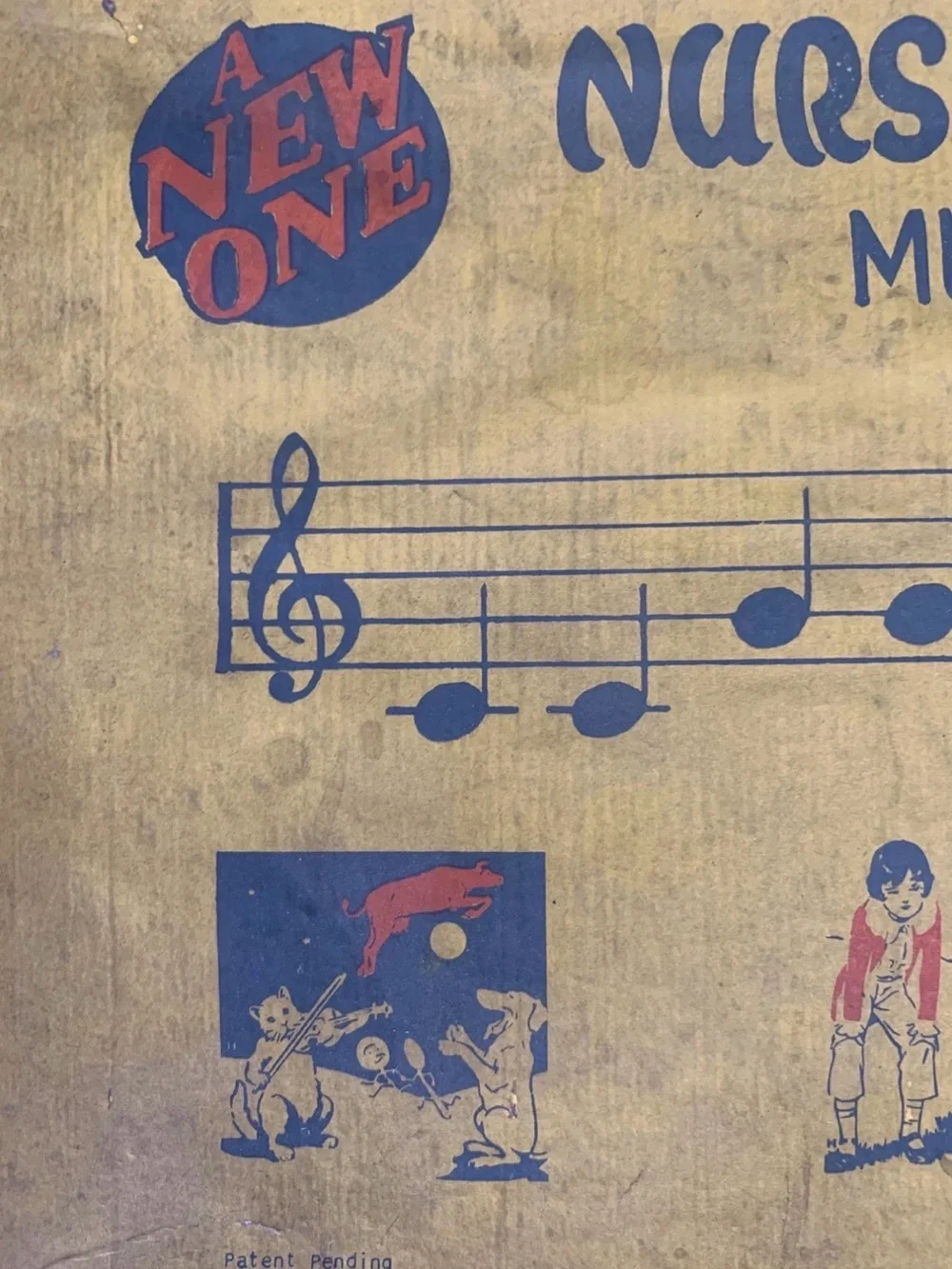 Vintage/antique Child’s Xylophone In A Board Game Box